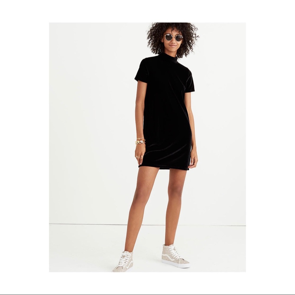 Madewell Velvet Mockneck Dress